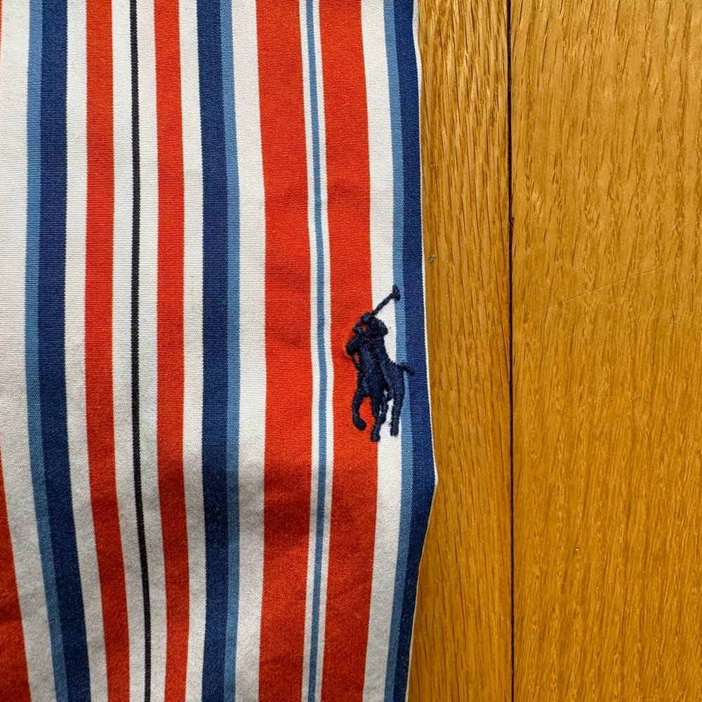 Lot 2 Polo Ralph Lauren Mens Long Sleeve Dress Shirt Small Stripes Multicolor - Picture 4 of 7